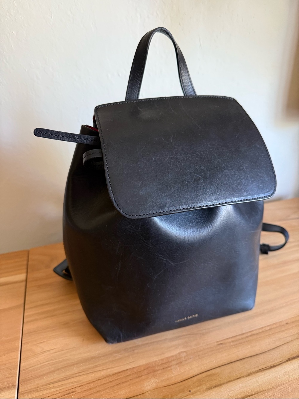 Mansur Gavriel minimal black backpack